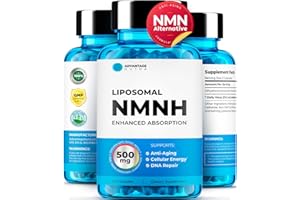 ADVANTAGENUTRA Liposomal NMNH (Dihydronicotinamide Mononucleotide) 500mg - NR Supplement Alternative - Anti Aging NAD Supplement to Boost NAD Plus Levels, Energy, Focus - High Purity 60 capsules (1 pack)