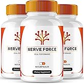 Nerve Force Neuropathy Supplement Capsules, Nerve Force for Neuropathy & Brain Health Supplement Pills - Advanced Nootropic Support Pills, NerveForce Cognitive Health & Function Reviews (3 Pack)
