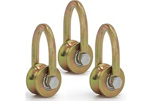 Skelang 3-Pack Pulley Wheel 1.5", Duplex Bearing Pulley Roller, U Type Pulley Wheel, Wire Rope Pulley for Lifting Work, Home Gym, Load Capacity 330Lbs