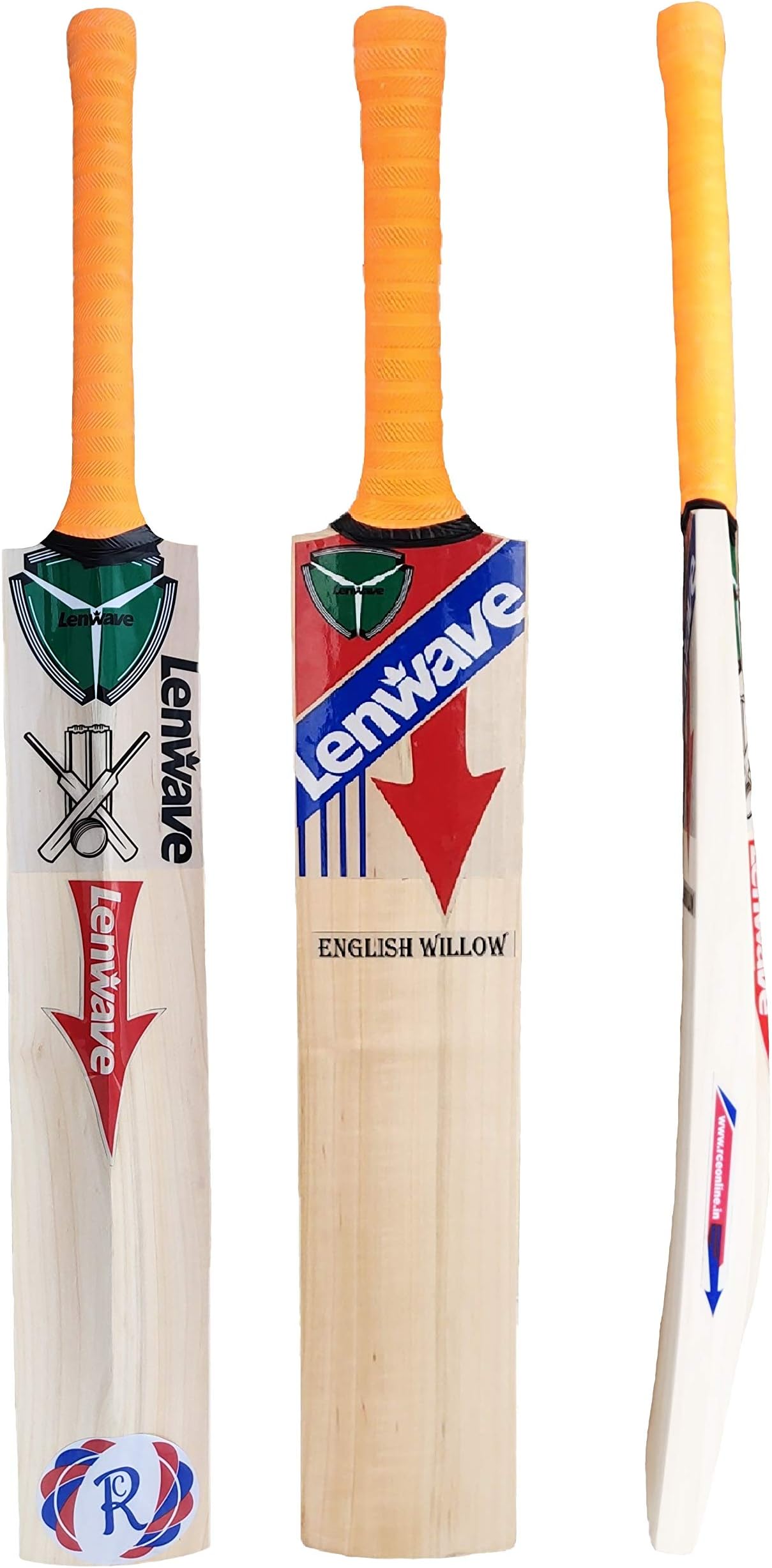 LenWave- Standard English Willow Full Size Long Handle Cricket Bat (Grade C)