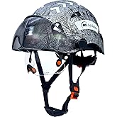 SAFEBUILDER Industrial Safety Helmet with Visor ABS Hard Hat with Visor Adjustable Ventilation Hardhats Construction Head Protection ANSI Z89.1