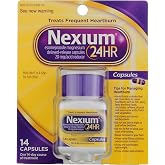 Nexium 24HR (42 Count, Capsules) All-Day, All-Night Protection from Frequent Heartburn Medicine with Esomeprazole Magnesium 20mg Acid Reducer (Pack of 2)
