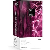 IGK Permanent Hair Dye Color Kit | RRV Truth or Dare - Intense Fuchsia | 100% Gray Color Coverage + Strengthen + Shine | Ammonia Free