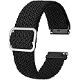 BISONSTRAP Nylon Watch Bands, Adjustable Braided Loop Straps for Men and Women, 16mm 18mm 19mm 20mm 22mm for Choice