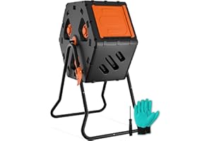 TOP XIAN Compost Tumbler 22.5 Gallon/85L, Easy Assemble Compost Bin Outdoor, 360°Rotating Composter for Garden, Backyard, and Yard, Gifts for Seasoned Gardeners & Beginners-Green