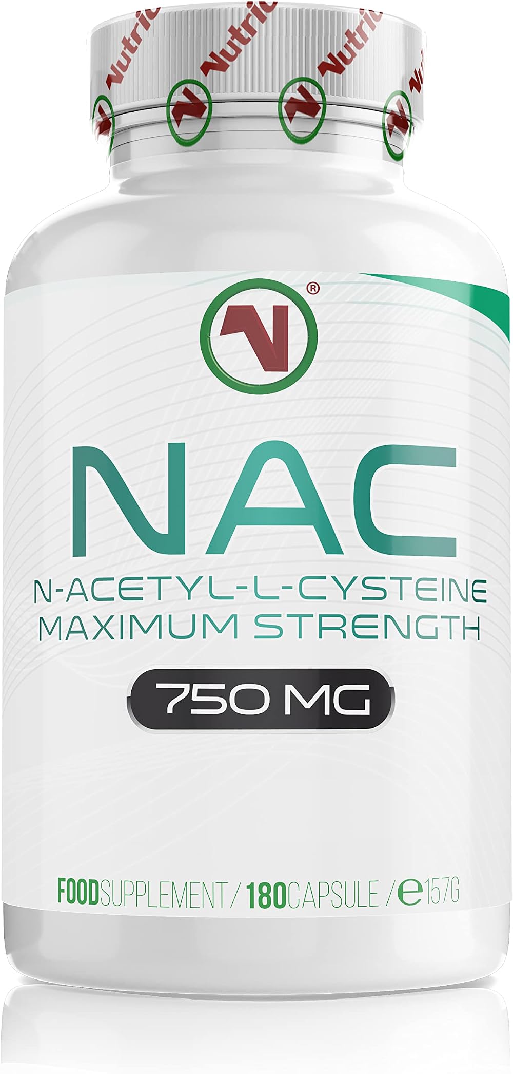 Nutriodol NAC Supplement 750mg Vegan Capsules - 180 Count