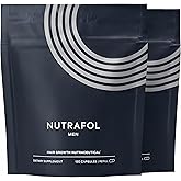 Nutrafol Men's Hair Growth Supplements, Clinically Tested for Visibly Thicker Hair and Scalp Coverage, Dermatologist Recommended - 2 Month Supply, 2 Refill Pouches