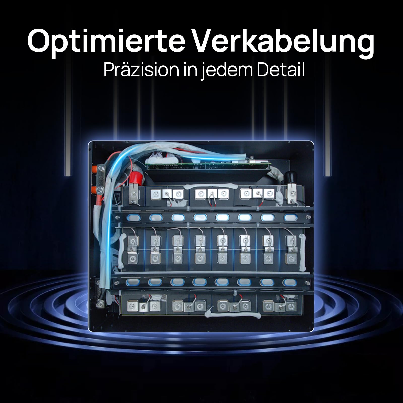 ECO-WORTHY LiFePO4 48V 100Ah Bluetooth mit 100A BMS,5.12KWh 48V Lithiumbatterie Serverschrank Solarbatterie für Solaranlage Komplettset,Photovoltaikanlage,IEC 62619 6