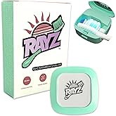 Rayz UV-C Toothbrush Sanitizer | Portable & Rechargeable | 99.9% Sanitization in 3 Minutes | Wall Mountable, Travel-Friendly & TSA-Approved (Mint)