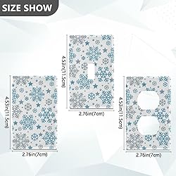Blue Glitter Snowflake Blank Wall Plates Cover for