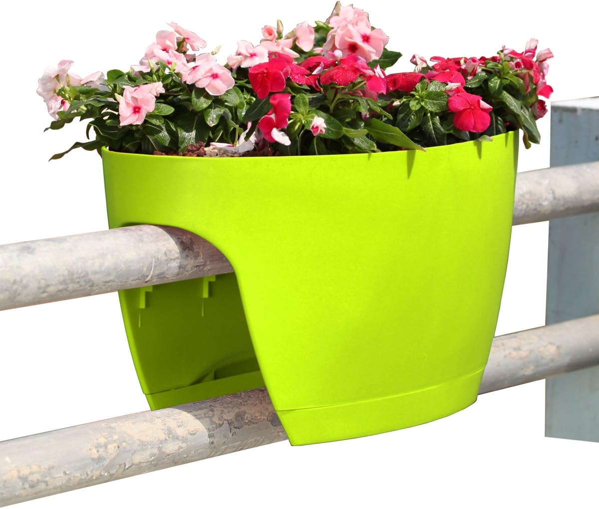 Greenbo XL railing and deck flower box green Amazon.co.uk Garden