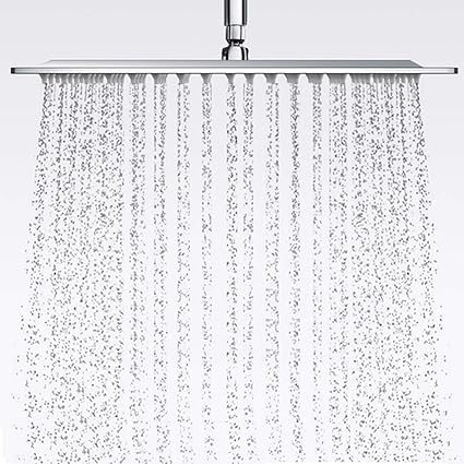 Pesca R/N Ultra Slim Stainless Steel Square Shower Head 12x12 inch, Steel Grade 304, (Series :- Super Heavy)