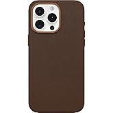 OtterBox iPhone 15 Pro Max Symmetry Series Cactus Leather for MagSafe - Rich Adobe (Brown), Snaps to MagSafe, Ultra-Sleek, Raised Edges Protect Camera & Screen