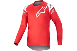 Alpinestars 3771823-3120-LG: Youth Racer Narin Jersey Mars Red/White Yl