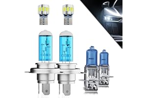 TTDBDAN Headlights+ License Plate Lights Fit For Nissan Maxima 2000-2001 Light Bulbs,9003/H4/HB2 High/Low Beams+ h3 Fog Lights+ License Plate Lights Combo,Plug And Play,Pack of 6