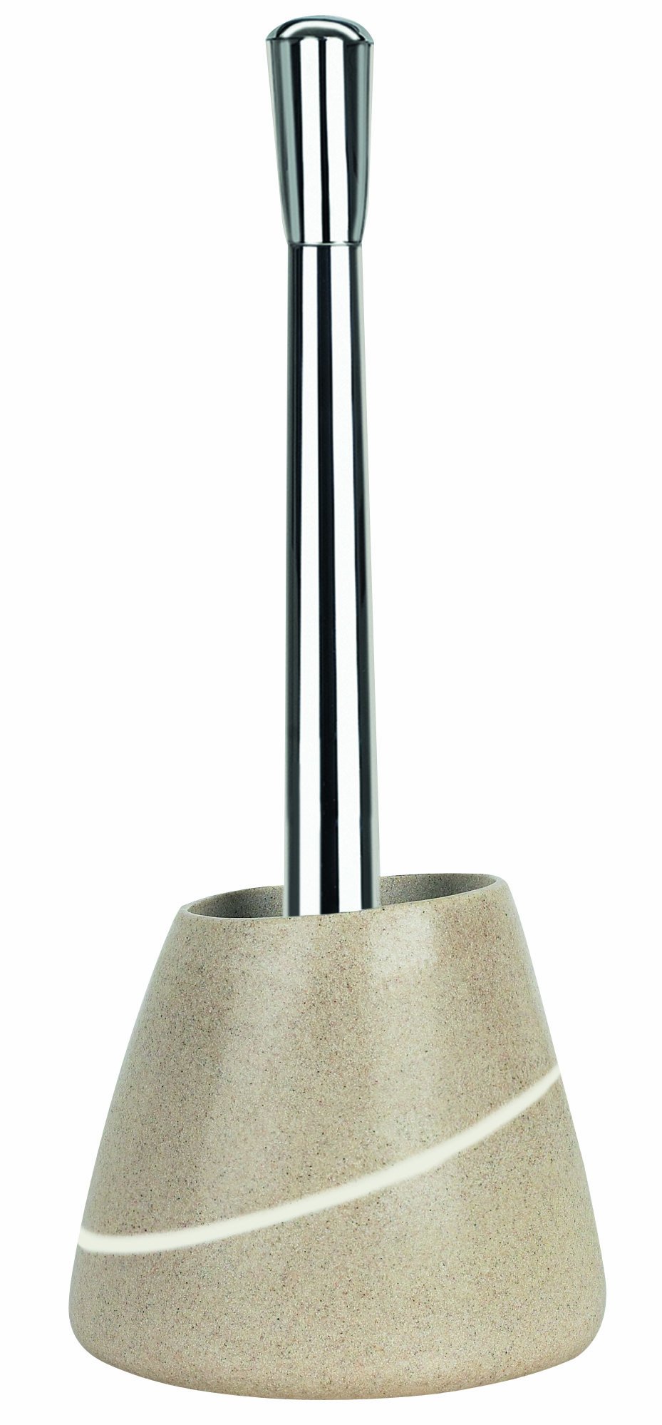 Spirella Etna Polyresin Stoneware Toilet Brush, Sand