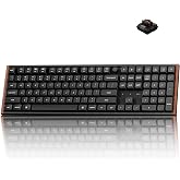 Keychron K5 Ultra 8K Low-Profile Wireless Mechanical Keyboard, Black | Hot-swappable Brown switches, full-size layout, RGB, programmable knob, 2.4GHz/Bluetooth/USB-C, PBT keycaps, Mac/Windows