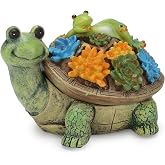 Ashtray with Lid, Turtle Frog Ash Tray, Cigarettes Ashtrays for Outdoor Smoking, Handmade Cool Resin Windproof Ashtray as Home Decoration for Patio Hotel Bar Smokers Father Lover Gifts