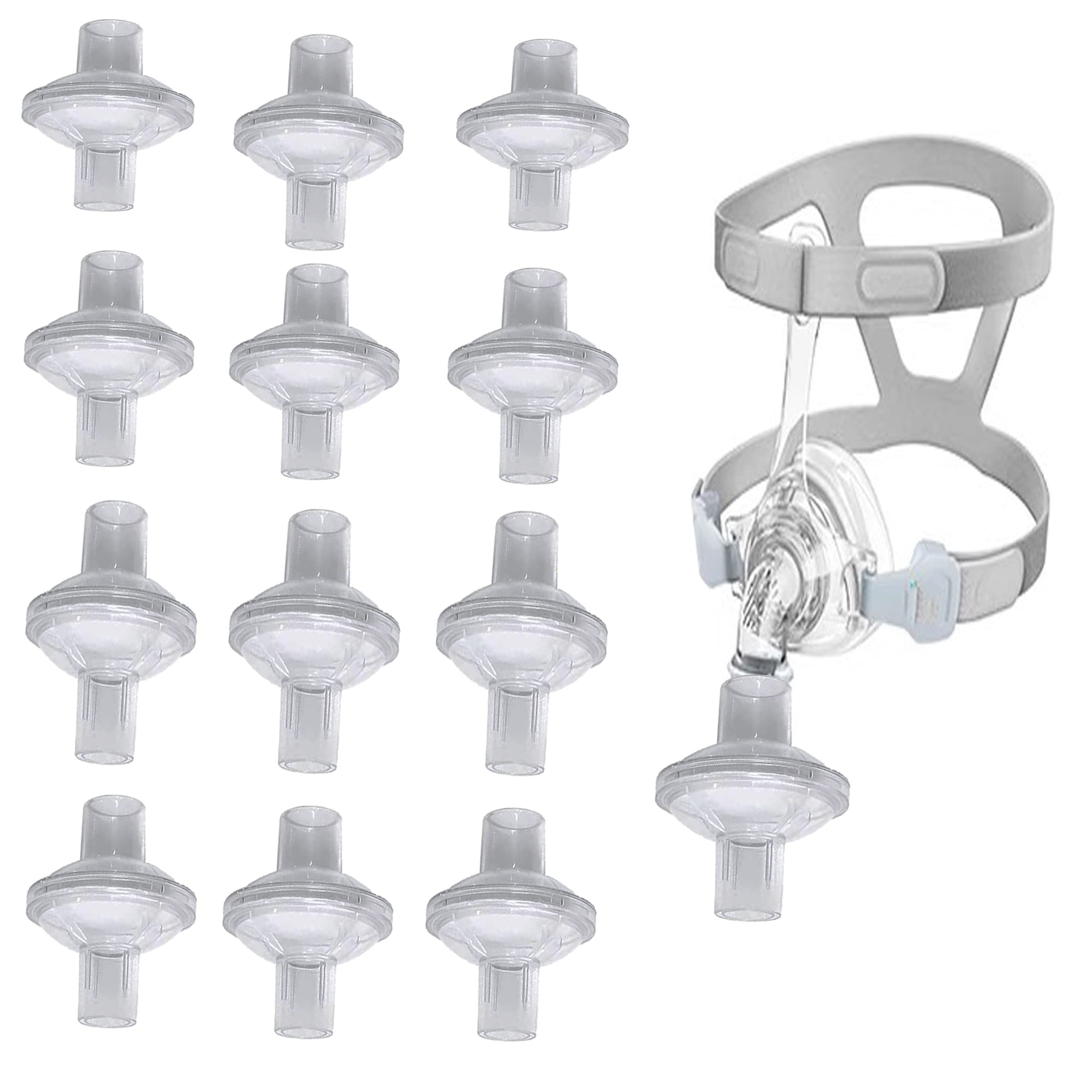 Photo 1 of 12 Packs Universal Filters Fit in-Line Filter,Filtered Air Connector Compatible with Dreamstation,Fits All 22mm 25mm Heating Tube Machine