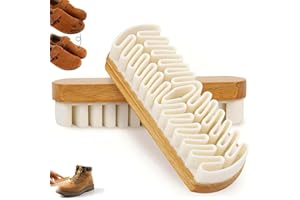 GENERIC 2Pcs Suede Shoe Brush, Suede Shoe Brush and Eraser, Soft Suede Shoe Brush Cleaner for Suede Cleaner and Nubuck Brush, for Shoes, Bags, Jacket, Purse, Sofa with Wooden Handle, Stain Eraser
