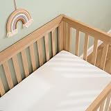 Clair de Lune 2 Pack Fitted Jersey Cotton Cot Bed Sheets 70x140cm White view 6