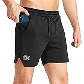 BROKIG Men's Inzip Lightweight Gym Workout Shorts,5 Inch Fitted Athletic Lifting Bodybuilding Shorts with Zipper Pockets