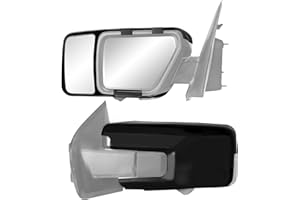 K Source Snap & Zap Custom Towing Mirror Pair for Ford F150, Black