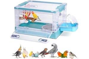 KHEARPSL Bird Cage Bird Carrier Travel Cage Portable Parrot Travel Cage Large Bird Carrier Bag Backpack Box Birdcage for Cockatiel Parrot Parakeet Budgie Green Cheek Conure Lovebird Long Tail Bird