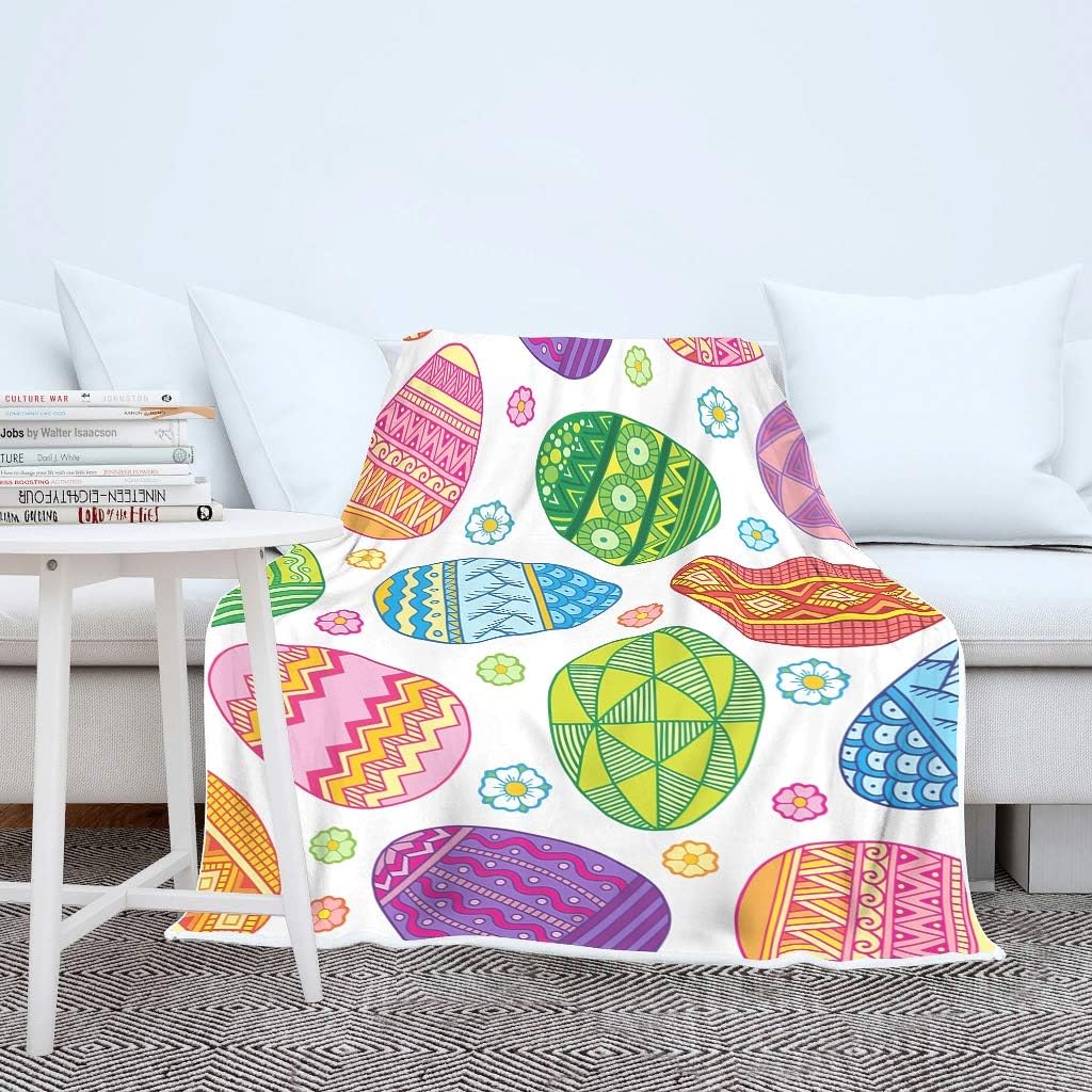 Sheeouis Easter Blanket Novelty Flannel Microfiber Throw