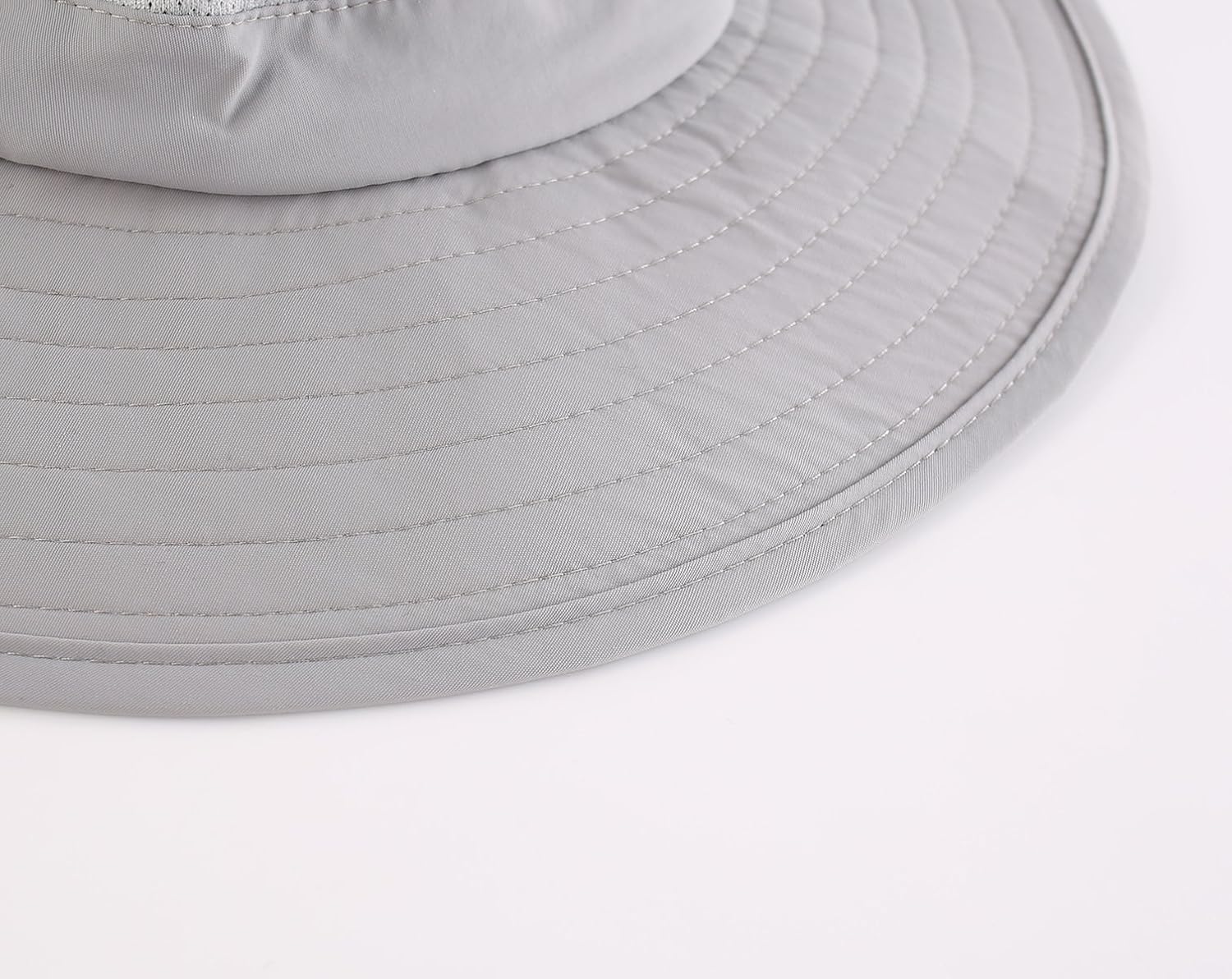 Home Prefer Mens Sun Hat with Flap Summer Neck Cover Foldable Fishing Cap Wide Brim Sun Protection Hat Light Gray: Clothing