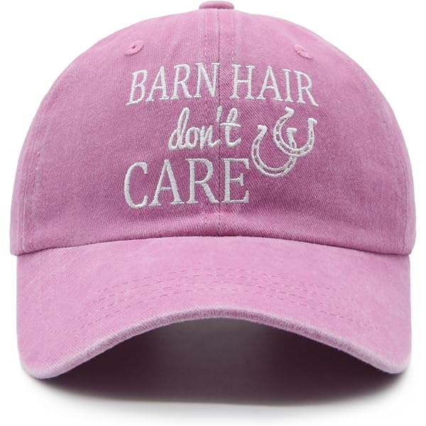 Barn Hair Don\'t Care Horse Lover Baseball Cap Adjustable Embroidered Barn Hair Don main image 2