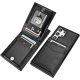 KIHUWEY for Samsung Galaxy S24 Ultra Case Wallet with Credit Card Holder, Flip Premium Leather Magnetic Clasp Kickstand Heavy Duty Protective Cover for Samsung Galaxy S24 Ultra 6.8" (Black)