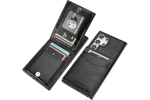 KIHUWEY for Samsung Galaxy S24 Ultra Case Wallet with Credit Card Holder, Flip Premium Leather Magnetic Clasp Kickstand Heavy Duty Protective Cover for Samsung Galaxy S24 Ultra 6.8" (Black)