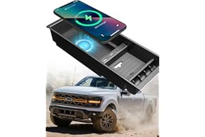 DiffCar® for Ford F150 Wireless Charger 2009-2024, Center Console Organizer Box for F-150, OEM Truck Accessory for F150 2024 2023 2022 2021 2020 2019 2018 2017 2016 2015 2014 2013 2012 2011 2010 2009