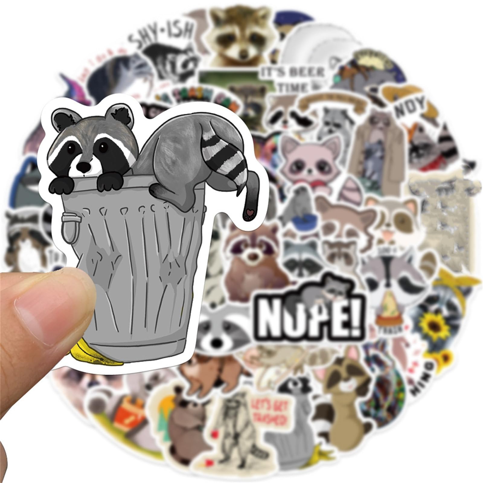 Mua 50Pcs Kawaii Stickers, Cartoon Raccoon Stickers Cute Stickers Pack ...