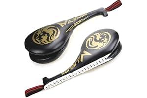 MUEUSS Taekwondo Kick Pads -1 Single Kick Targets for Martial Arts TKD Training Karate Kickboxing Muay Thai, Red/Black/Blue