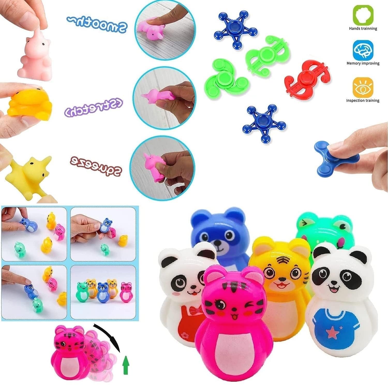 124 Pcs Party Favors for Kids 4-8, Birthday Gift Toys, Goodie Bag Stuffers, Treasure Box Carnival Prizes, Gifts Classroom, Pinata Bags Filler Boys and Girls 8-12