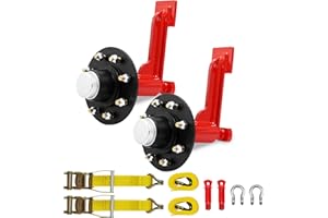 TELFAIR Shipping Container Wheel Kit, Ratchet Straps & Shackles,Shipping Container Accessories,8-Lug Wheels with Heavy-Duty Axles,Heavy-Duty Mobility for 20ft & 40ft Empty Containers