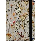 mrs Passport Wallets Travel Holder Set, Travel Luggage Tags Passport Cover - cute Wild flowers pattern for women Gift