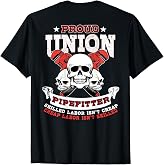 Pipefitter Plumber Steamfitter Image On Back Of Shirt T-Shirt