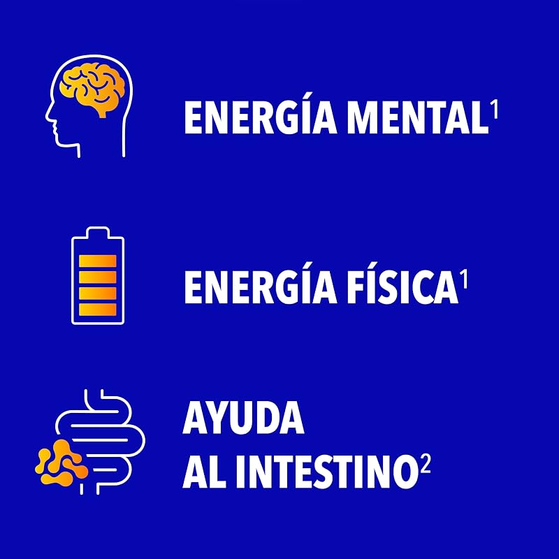 Gummies Energy para la Reducción de la Fatiga¹ con Vitamina C y Magnesio, Vitaminas B12, B1, B2, B3, B6, B7, D y Probióticos, 60 gummies