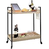 Sauder 420043 Bar Cart North Avenue, Craftsman Oak