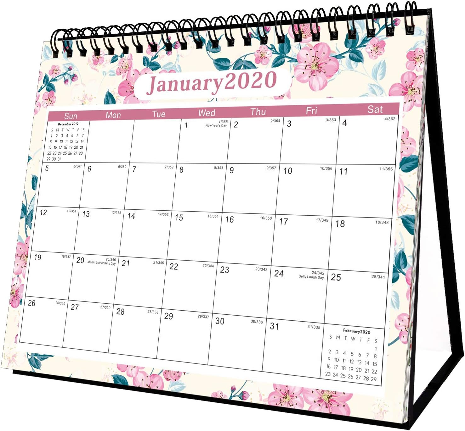 Desk Calendar 2020 - Desktop Calendar Academic Year 2020 8'' x 6'' Standing Easel Table Calendar