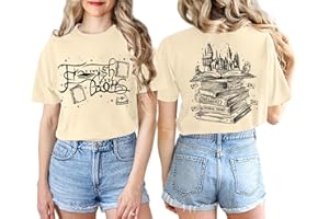 BESTLUCKY Magical Shirts for Women Flourish and Blotts Shirt Book Tshirt Wizard Costume Clothes
