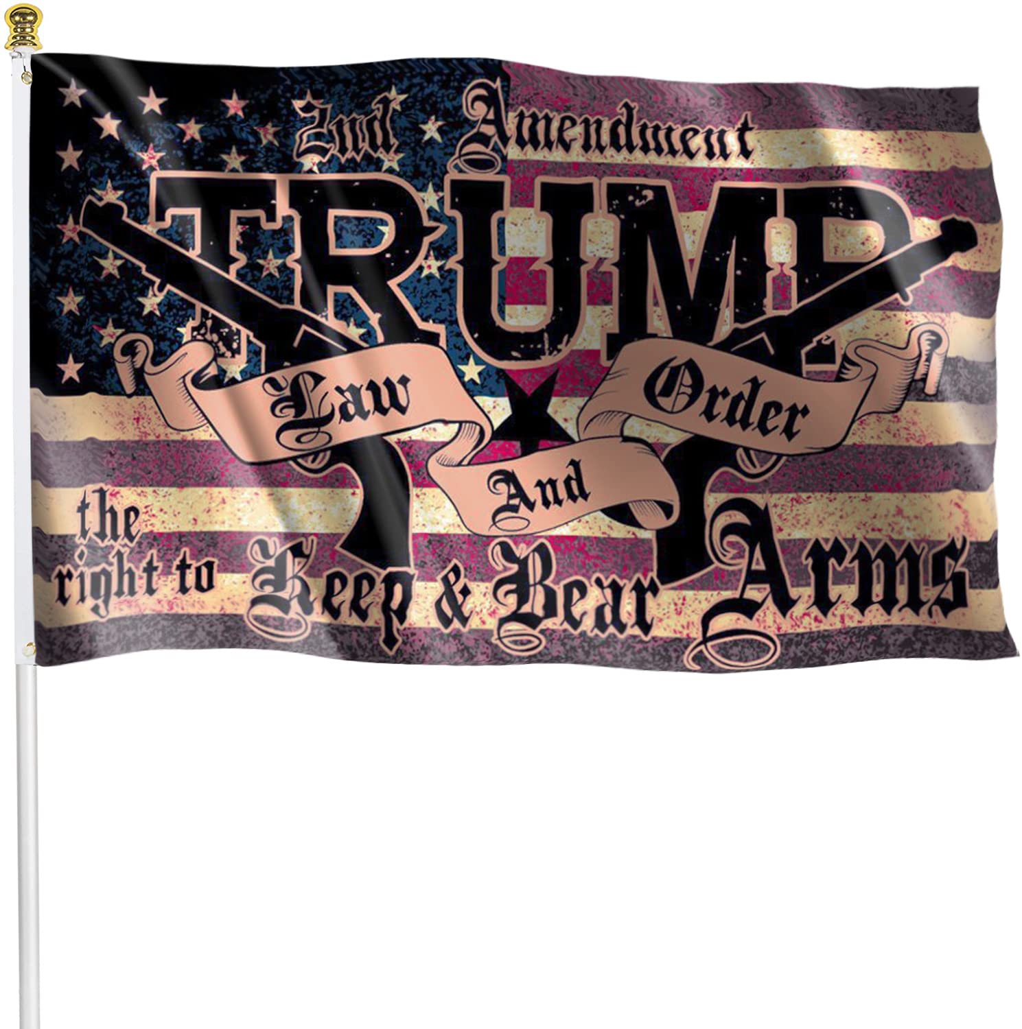 Maglietta 2A Pro Guns 2nd Emendment USA Bandiera Americana Donna - Foto 7