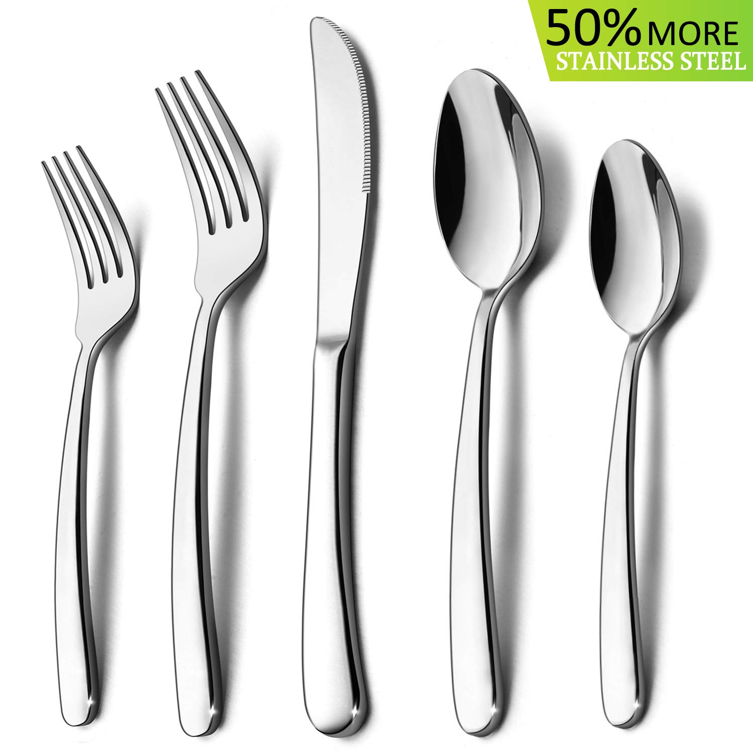 40Piece Heavy Duty Silverware Set, HaWare Stainless Steel