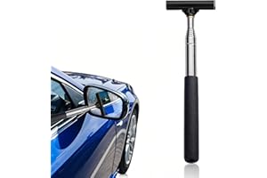 Tzwhwcx Side Mirror Squeegee, Retractable Car Mirror Wiper, Stainless Steel Telescopic Water Blade with Soft Silicone Scraper