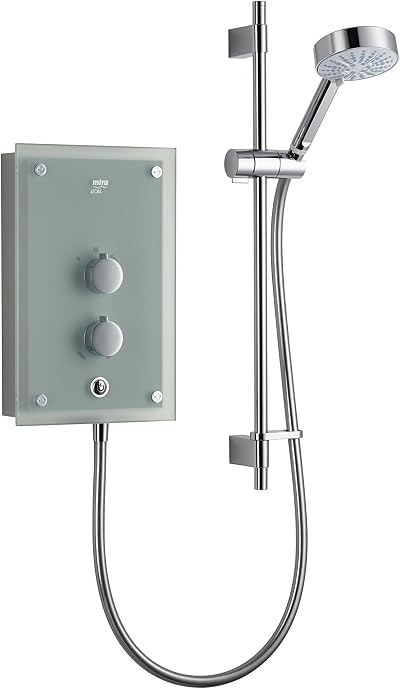 Mira Azora 9.8kW Thermostatic Electric Shower Frosted Glass Chrome 1.1634.011