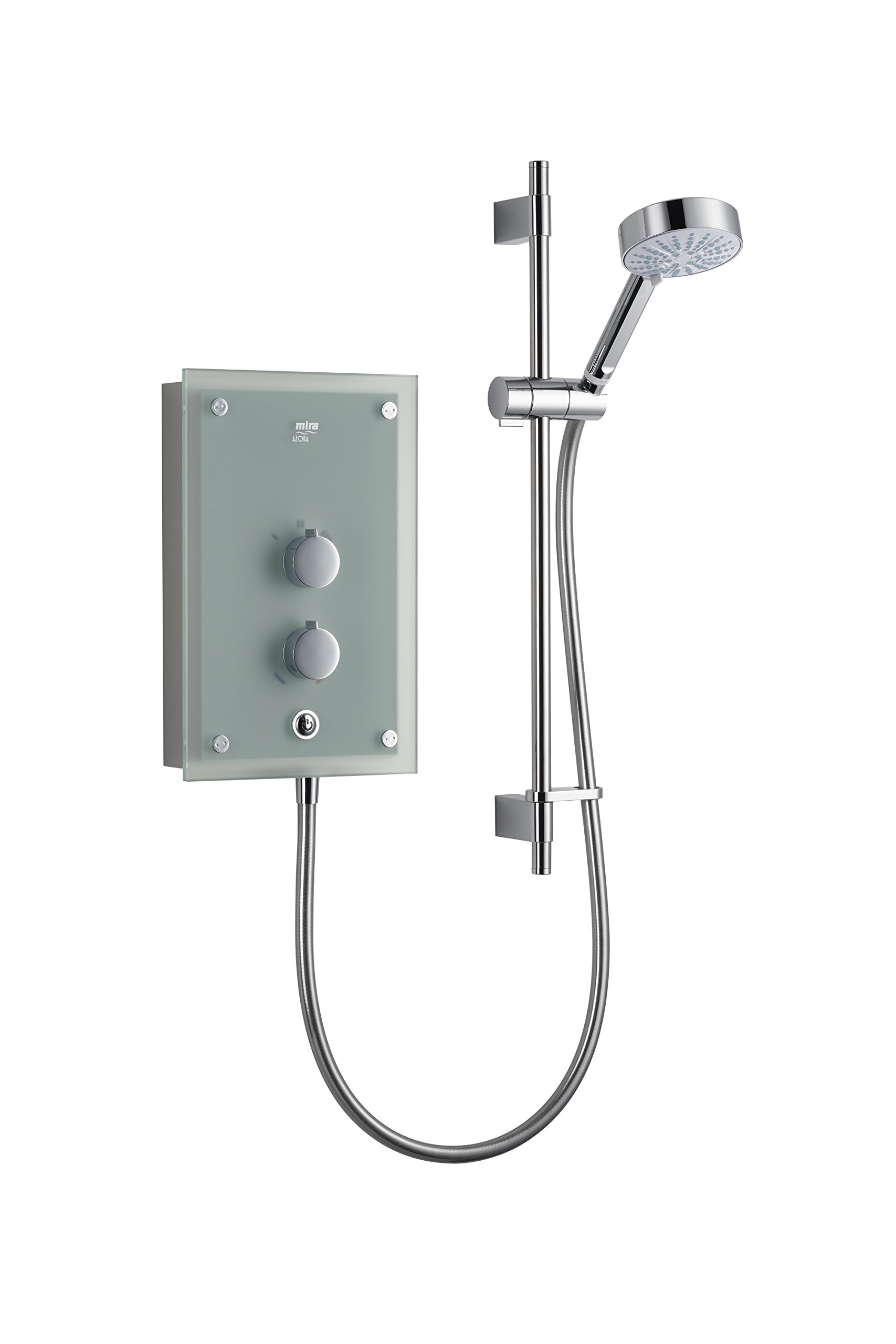 Mira Showers 1.1634.011 Azora 9.8 Kw Thermostatic Electric Shower - Frosted Glass/Chrome