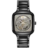 Rado - True Square - Unisex Automatic Swiss Watch - 38mm Square Silver Dial - Black High-Tech Ceramic Bracelet - R27086172